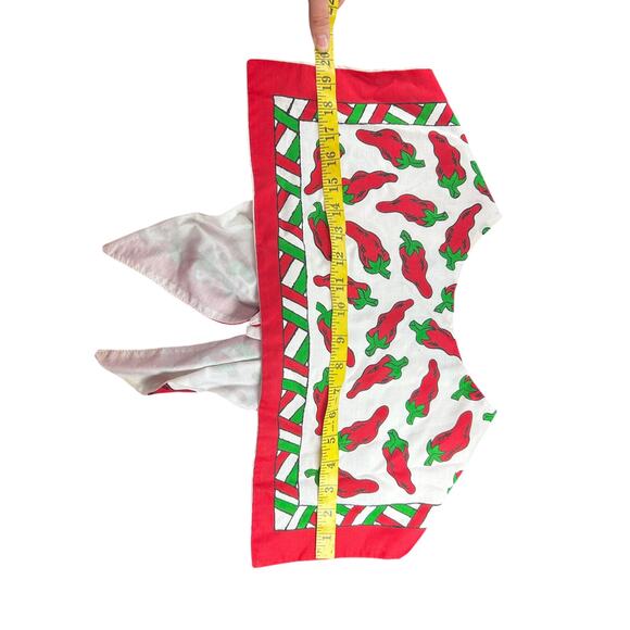 Southwestern- Red chili pepper- Rave Festival Beaded Scarf Cape Texas - Picture 5 of 7